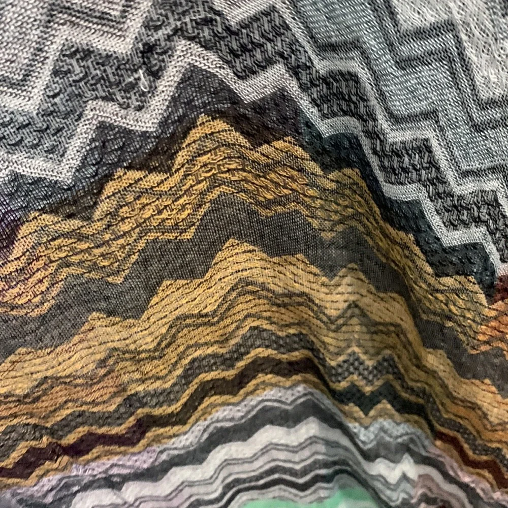 Woven Heart Multicolored Oversized Scarf/Wrap